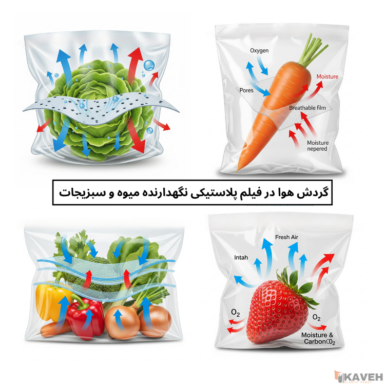 فیلم پلاستیکی نگهدارنده میوه و سبزیجات