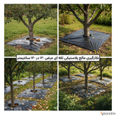 مالچ پلاستیکی باغچه ای ۱۲۰ در ۱۲۰ سانتیمتر