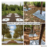 مالچ پلاستیکی ۱۴۰ در ۱۴۰ سانتیمتر با ضخامت ۱۰۰ میکرون بسته هشت عددی