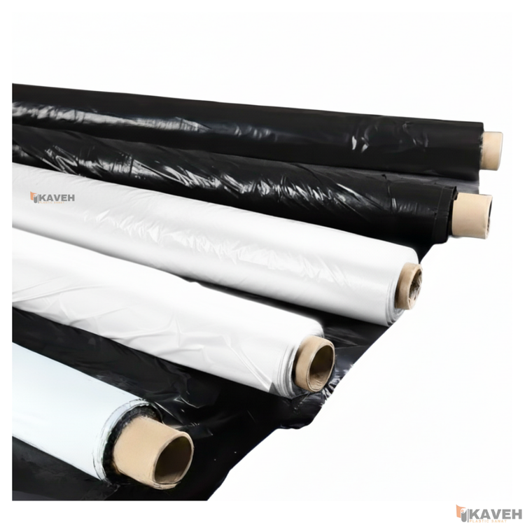 مالچ پلاستیکی باغبانی عرض ۱۰۰ سانتیمتر و ضخامت ۱۰۰ میکرون با ۳ درصد یو وی