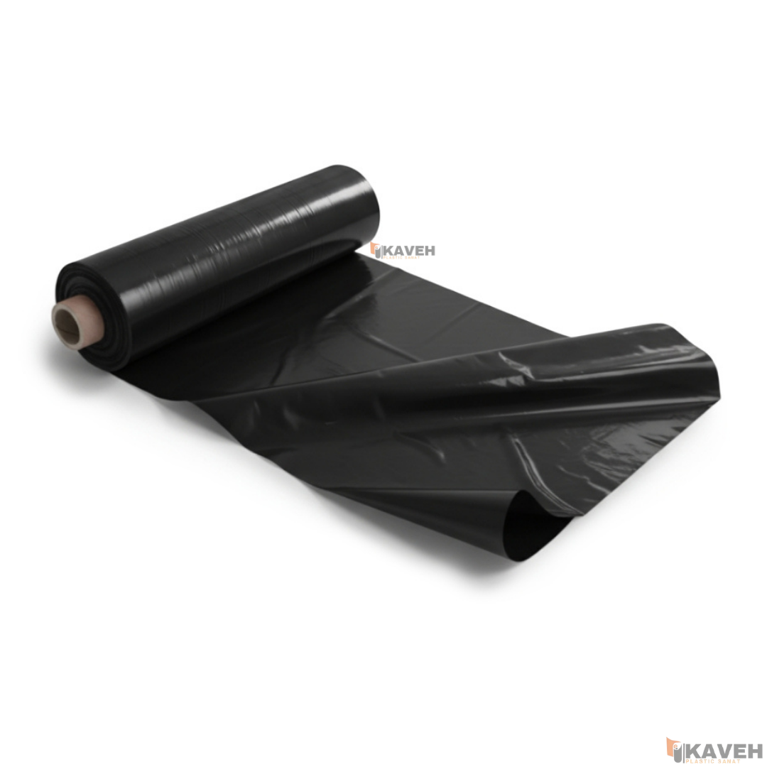 مالچ پلاستیکی کشاورزی بدون یو وی با ضخامت ۳۰ میکرون و عرض ۱۱۰ سانتیمتر