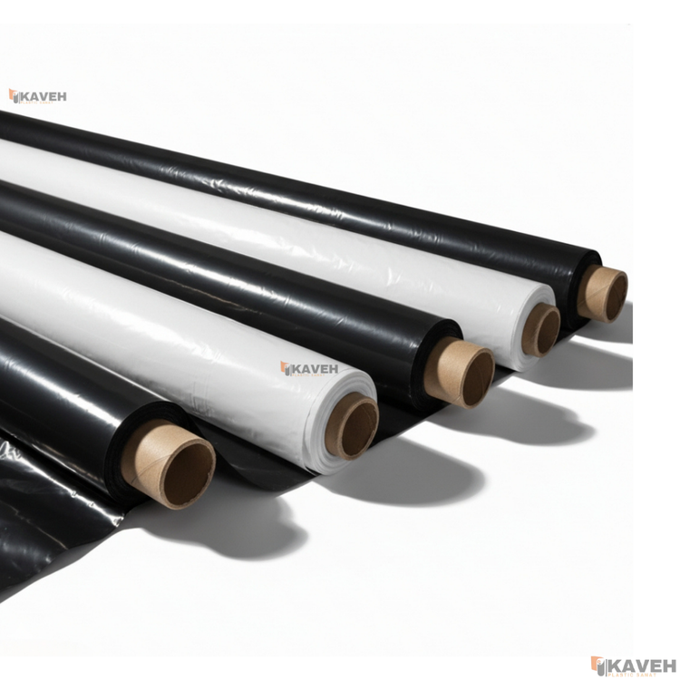 مالچ پلاستیکی کشاورزی بدون یو وی با ضخامت ۳۰ میکرون و عرض ۱۱۰ سانتیمتر