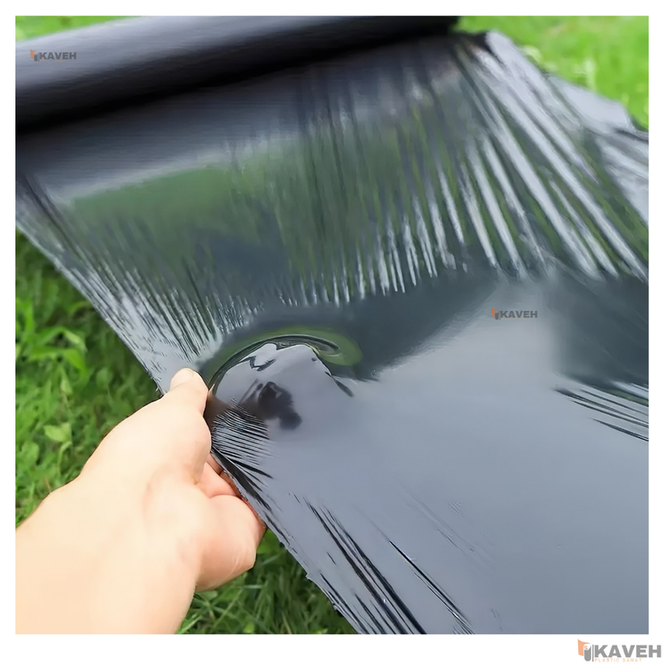 نایلون کشاورزی مشکی با ضخامت ۲۰ میکرون و عرض ۱۱۰ سانتیمتر