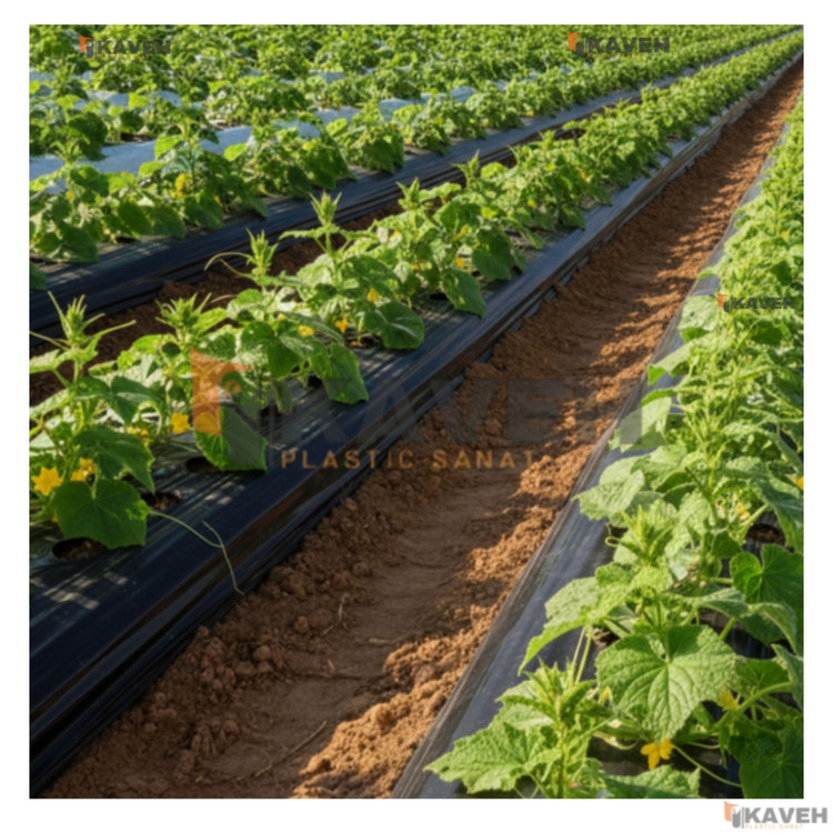 مالچ پلاستیکی کشاورزی عرض ۱2۰ سانتیمتر ضخامت 3۰ میکرون و 2 درصد یووd