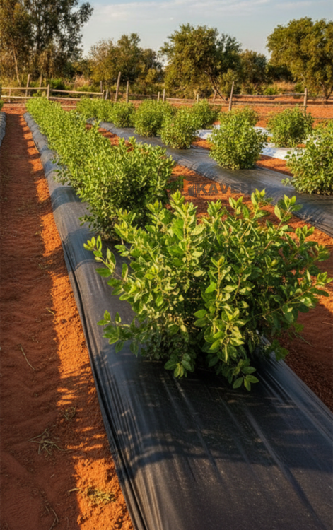 مالچ پلاستیکی باغبانی عرض 140 سانتیمتر و ضخامت 100 میکرون با 3 درصد یووی