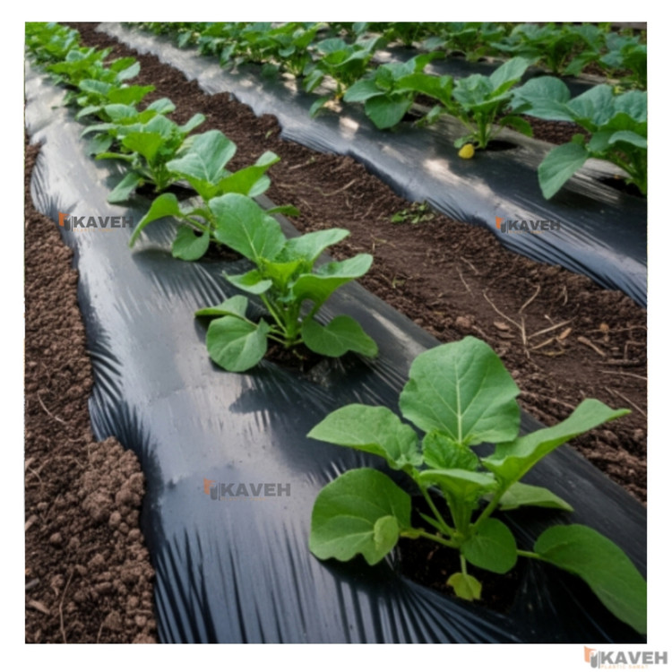 مالچ پلاستیکی کشاورزی عرض ۱2۰ سانتیمتر ضخامت 3۰ میکرون و 3 درصد یووی